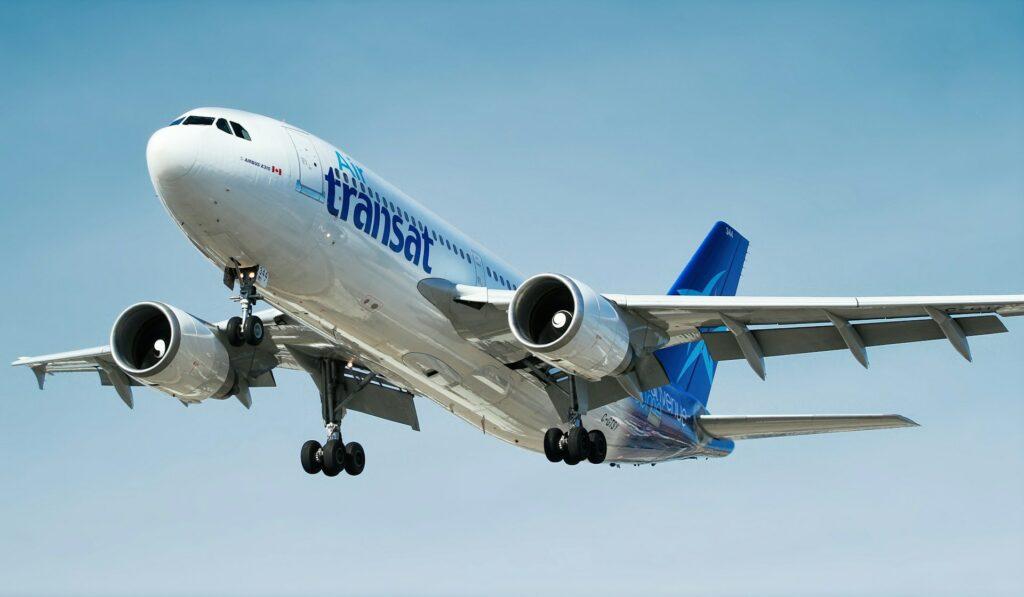 Passenger aircraft in flight